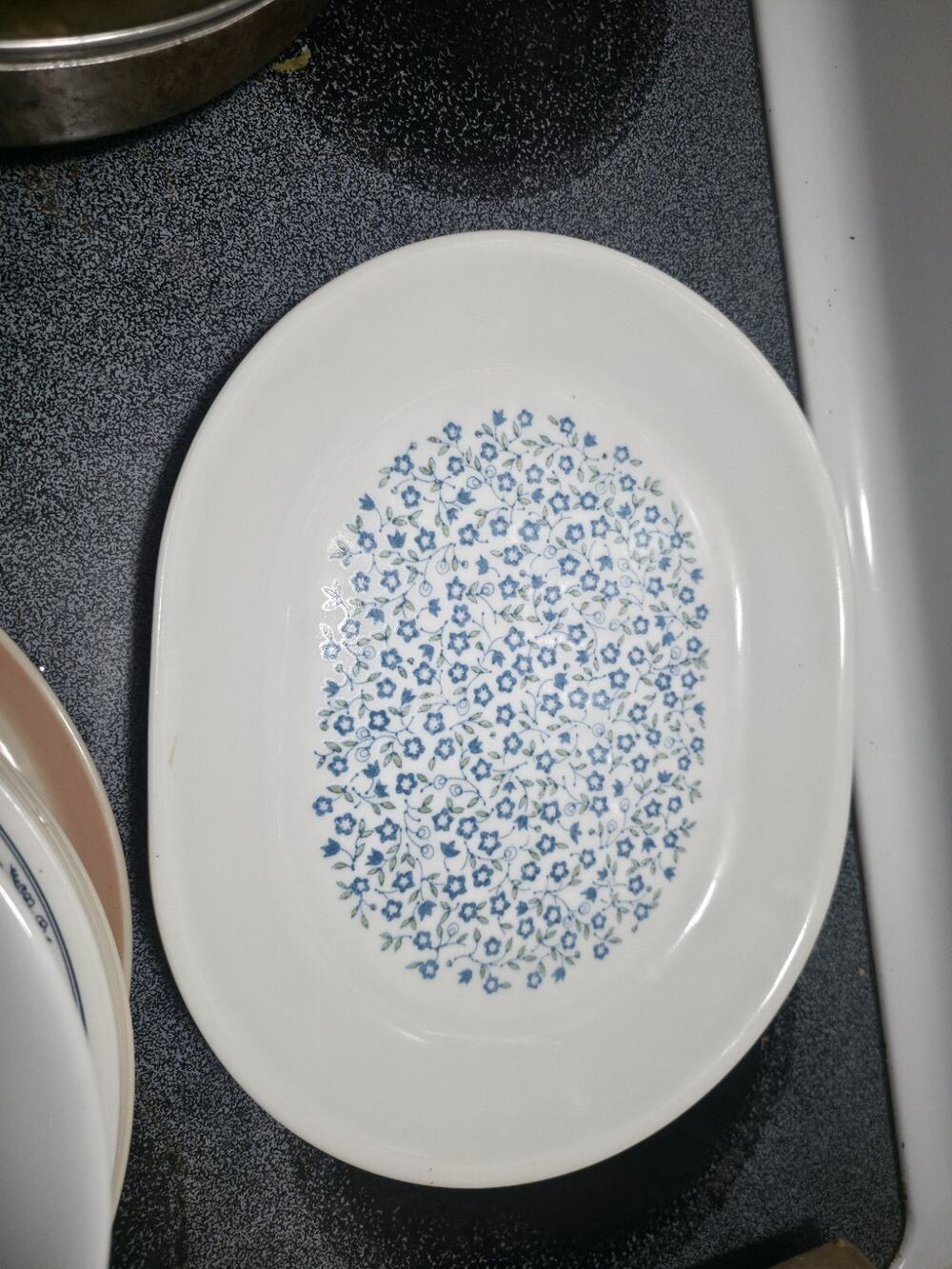 Corelle BLUE HEATHER Serving Oval Platter 12" X 10"